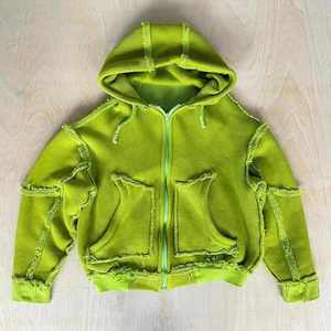 Men Cropped <b>Hoodie</b> Custom Design Long <b>Sleeve</b> Casual Pullover Sweatshirt with Modern <b>Short</b> Length Cut Stylish Street Fashion - Product Image 2