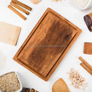 Bloque de corte de madera maciza duradero, amplio espacio para cada tarea culinaria - Product Image 4