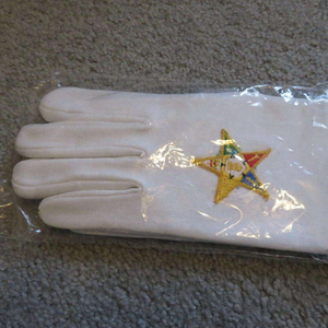 Guantes Masónicos Blancos de Algodón de la Logia de la Estrella del Este, Guantes Masónicos Personalizados de Algodón, Precio Económico, Precio al por Mayor, OEM - Product Image 3