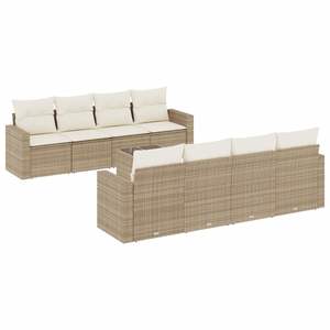 Set Divano da Giardino Beige Crema Bianco - Product Image 2