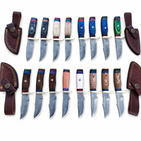Couteau de chasse/camping Burraq personnalisé, fait main, en acier Damas, à pointe tombante, avec manche en bois et étui en cuir pour usage extérieur