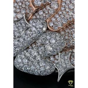 จี้รูปหัวใจประดับเพชรแบบ Iced Out พร้อมเครื่องประดับสไตล์สตรีทแวร์ดีไซน์เนอร์และเคลือบเงิน - Product Image 4