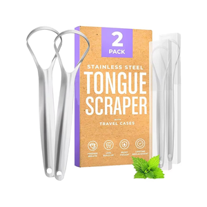 Raspador de Lengua de Acero Inoxidable y Plástico, Reutilizable, en Forma de U, Portátil, para un Aliento Fresco Todo el Día, Ecológico y Duradero - Product Image 6