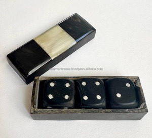 Dés en corne naturelle fabriqués à la main pour jeux de société, cadeaux et collections - Product Image 4