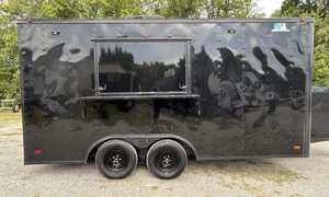 Remolque Equipado Verde Esmeralda de 8.5x22 para Uso como Camión de Comida Móvil para Venta de Snacks, Papas Fritas y Otros Alimentos - Product Image 3