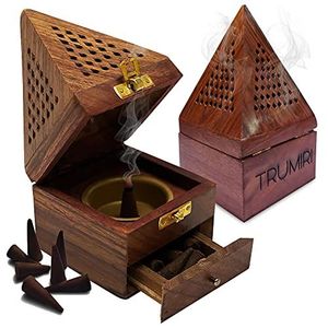 Custom Logo Eco-Friendly Wooden Square Incense Holder Modern Design Handmade Tabletop Factory Direct Low Cost High Quality - Product Image 2