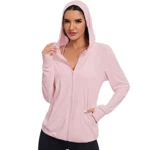 Chaqueta Deportiva con Capucha para Mujer, con Cierre Completo, Manga Larga, Ajustada, con Forro, para Yoga, Gimnasio, Ejercicio, Running, con Bolsillo - Product Image 3
