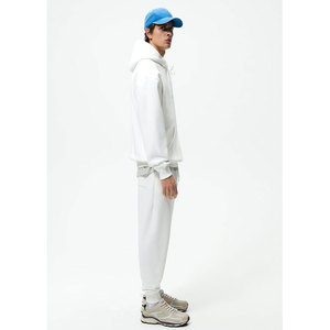 Conjunto deportivo de invierno para hombre ODM, de alta calidad, color sólido, forro polar de algodón grueso, sudadera informal y pantalones. - Product Image 4