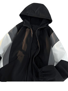 Conjunto de Sudadera con Capucha y Pantalones Jogger de Poliéster Tejido para Hombre, Impermeable, con Bloques de Color Personalizados, Cremallera Completa, Ajuste Relajado, MOQ Bajo, Otoño - Product Image 3