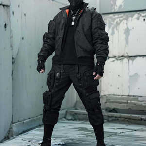 Custom Men's Tactical Techwear <b>Jacket</b> Multi-Pocket Functional Streetwear Urban Bomber <b>Jacket</b> Utility Windbreaker Cargo Outerwear - Product Image 2