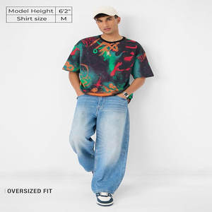 Alta calidad 250 Gsm camiseta personalizada 3D Puff estampado Vintage ácido-lavado de gran tamaño fuera del hombro venta al por mayor 250 Gsm camiseta hombres - Product Image 1