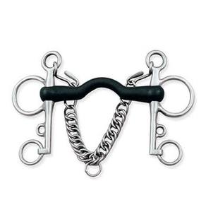TM STAR Racing Dee Bit สแตนเลสสตีลเคลือบยางที่ปาก อุปกรณ์ฝึกม้า อุปกรณ์ขี่ม้า - Product Image 3