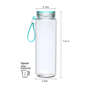 Bouteille d'eau en verre avec logo personnalisé, impression UV, pour cadeau d'entreprise, conception OEM, articles de voyage, vente en gros, faible MOQ - Product Image 3