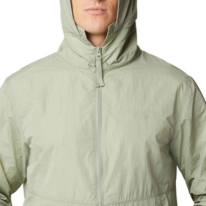Chaqueta Ligera con Capucha para Hombre, Resistente al Viento, Color Sólido, Corte Casual, Exterior de Poliéster, para Primavera, Estilo Pullover de Manga Regular - Product Image 5
