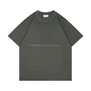 T-shirt personnalisé avec logo brodé, t-shirt surdimensionné de haute qualité, 100% coton lourd, col rond confortable, t-shirts vierges pour hommes - Product Image 6