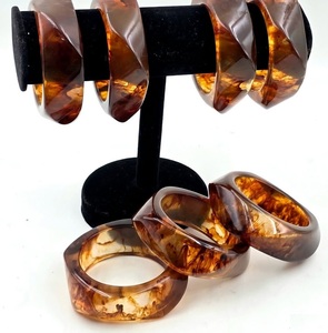 Vintage Style B&W Resin <b>Bangle</b> <b>Set</b> Eco Friendly Classic Look By Crafted Treasures Special For Women's Gift Jewelry <b>Bangles</b> - Product Image 2