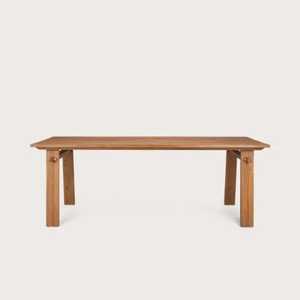 Traditional Solid Wood Dining <b>Table</b> Large Rectangular Kitchen <b>Table</b> with Sturdy Block Legs and Cross Joinery for Home Office - Product Image 1