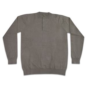 Pull-over à col en V de couleur unie en coton tricoté chaud pour hommes - Product Image 5