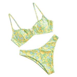 Conjunto de Ropa Interior Deportiva de Dos Piezas para Mujer, Estampado 2026, Sujetador Deportivo y Braguitas de Algodón 100% - Product Image 2
