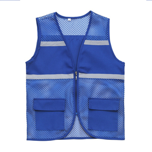 Chaleco de Seguridad Reflectante de Alta Visibilidad, Reversible, Transpirable, con Múltiples Bolsillos, para Trabajos de Construcción, Venta al Por Mayor, Económico - Product Image 1