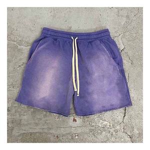 Short d'été personnalisé pour hommes respirant 100% coton imprimé avec motif de lavage à l'acide en détresse vintage Sun Fade Bleach Short pour hommes - Product Image 6