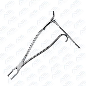 <b>Bone</b> Holding Forceps 25 cm Adjustable Jaw with Thread Fixation German Stainless Steel Customizable Orthopedic <b>Surgical</b> Medical - Product Image 3