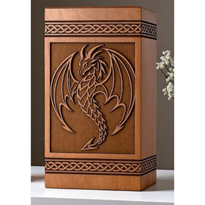 Eco Wooden Urn for Water Burial Ceremonies Artistic Wooden Cremation Urn with Hand Painting by AYAANS - Product Image 4