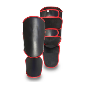Espinilleras de Boxeo Personalizadas con Logotipo, Material de Cuero, Profesionales, Ligeras, Ecológicas, Duraderas, Cómodas, con Cierre de Velcro - Product Image 2