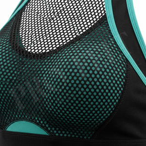 Yoga Gym <b>Running</b> Workout <b>Padded</b> Racerback Activewear Customized Women Sports Bra Mesh Breathable Push Up Fitness Sports Bra - Product Image 4