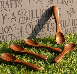 Cuillère à miel en bois de qualité supérieure, faite à la main, mini cuillère à miel, ustensile de service de cuisine, vaisselle en bois naturel - Product Image 4