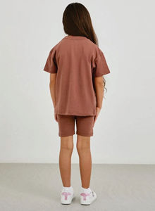 Conjunto de Ropa Casual para Niños y Niñas para el Verano, Camiseta y Pantalones Cortos, Cuello Redondo y Conjunto de Dos Piezas Personalizado - Product Image 3