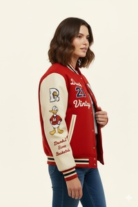 Formal Varsity Jacket with Front Logo 100% Cotton Customizable Colors & DesignsFormal Varsity Jacket with Front Logo 100% Cotton - Product Image 2