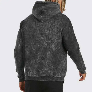 Sudadera con Capucha para Hombre, Lavado Ácido, 100% Algodón, Forro Polar, Estilo Casual, Corte Holgado, Sudadera de Invierno con Cuentas, Estilo Urbano - Product Image 2