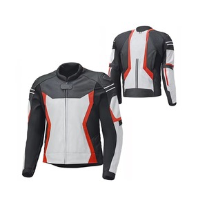 Blouson de moto en cuir PU et toile pour homme, homologué CE, imperméable, coupe-vent, hiver, avec logo frontal - Product Image 1