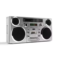 Boombox rétro personnalisé en usine, lecteur de CD et de cassettes, USB, MP3, radio AM/FM, 60W, portable, grand format, pour le travail, les études, l'extérieur, la maison