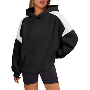 Moda 2025 otoño moda reina mujeres sudaderas con capucha de gran tamaño Casual manga larga ropa de invierno con bloque de Color estilo Y2K - Product Image 2