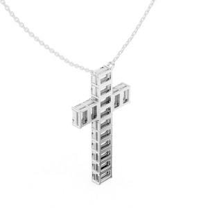 Colgante de Diamante Cultivado en Laboratorio con Forma de Esmeralda, Calidad de Exportación, Oro Sólido de 14K, Certificado IGI, Personalizable OEM/ODM - Product Image 3