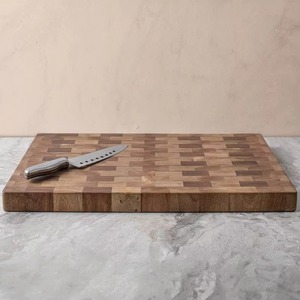 Planche à découper en bois d'acacia de qualité supérieure, planche de cuisine avec rainure profonde pour les jus, préparation alimentaire, plateau de service pour fromages - Product Image 4