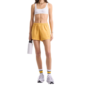 Custom Women's California Emblem Disco Shorts Heavyweight Garment Dyed Cotton Fleece Elastic Waistband 450 GSM Athletic Lounge - Product Image 6