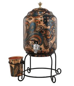 Distributeur d'eau potable en cuivre exclusif avec couvercle et poignée Utilisation de conception fantaisie durable pour l'école de bureau à domicile à faible coût - Product Image 1