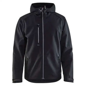 OEM Top Selling Men's Softshell <b>Jackets</b> Fashionable Solid <b>Grey</b> Color Hooded Collar Winter Wear Stylish Outdoor Men's <b>Jackets</b> - Product Image 4