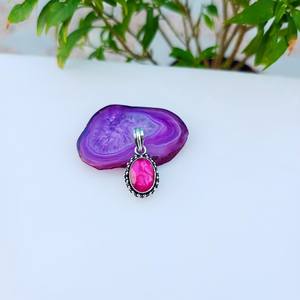 Pendentif artisanal en zoïsite rubis rouge, serti en argent sterling, bijou élégant pour femme et enfant, cadeau raffiné - Product Image 2