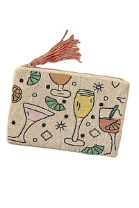 Perle de rocaille élégant fait à la main rouge et jaune perlé MIAMI broderie Mini sac à fermeture éclair fantaisie élégant luxe haut de gamme de l'inde - Product Image 2