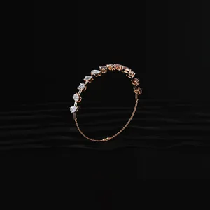 Bracelets et Joncs pour Femmes en Diamant de Laboratoire Taille Brillant Plaqué Or, Clarté VVS-VS, Couleur IGI Certifiée E, Tendance, Vente en Gros - Product Image 5
