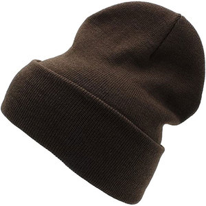 Wholesale Beanie Unisex Winter Hat Knitted Custom Cotton Warm and Soft Stretchable Beanie - Product Image 4
