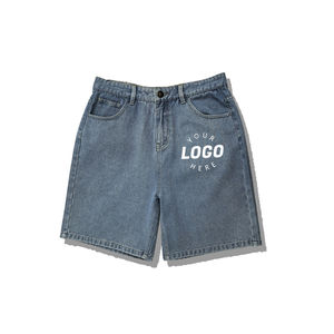 Pantalones Cortos Vaqueros con Pedrería Brillante para Hombre, Estilo Hip Hop Urbano, Corte Holgado, Jeans Brillantes de Verano con Opciones de Logotipo Personalizado Disponibles - Product Image 4