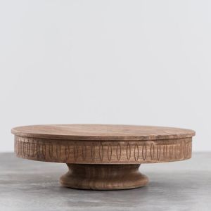 Support à gâteau en bois de qualité supérieure, plateau de présentation rustique pour desserts au chocolat, idéal pour mariage, anniversaire, pâtisserie, décoration de la maison - Product Image 5