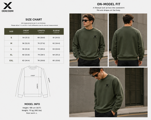 Sweat-shirt à capuche pour homme X Sports City, style streetwear, mélange de coton et de polyester de qualité supérieure, couleurs unies, vente chaude, vêtements de mode OEM/ODM - Product Image 5