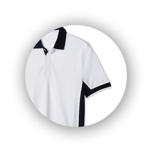 Polo pour homme en gros, couleur blanc classique, design personnalisé, qualité promotionnelle, coton respirant, grandes tailles - Product Image 5