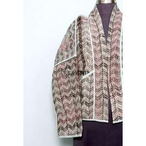 Vestes Kantha Tricotées Réversibles Vintage 100% Coton Écologiques Broderie Indienne Traditionnelle Couleurs Personnalisables Automne Haute Qualité - Product Image 2